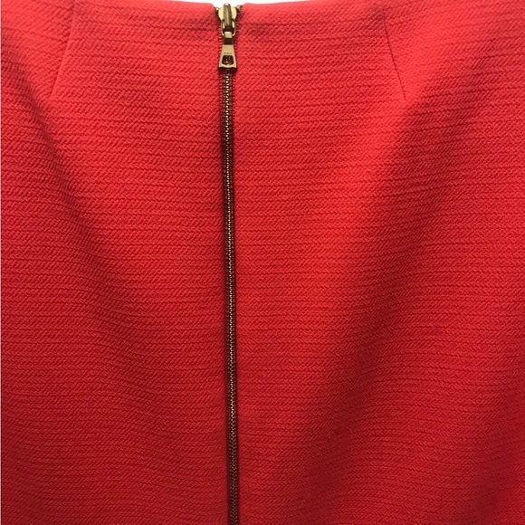 J. Crew Bell-Sleeve Crepe Suiting Coral Red Dress 12T - Picture 2 of 6